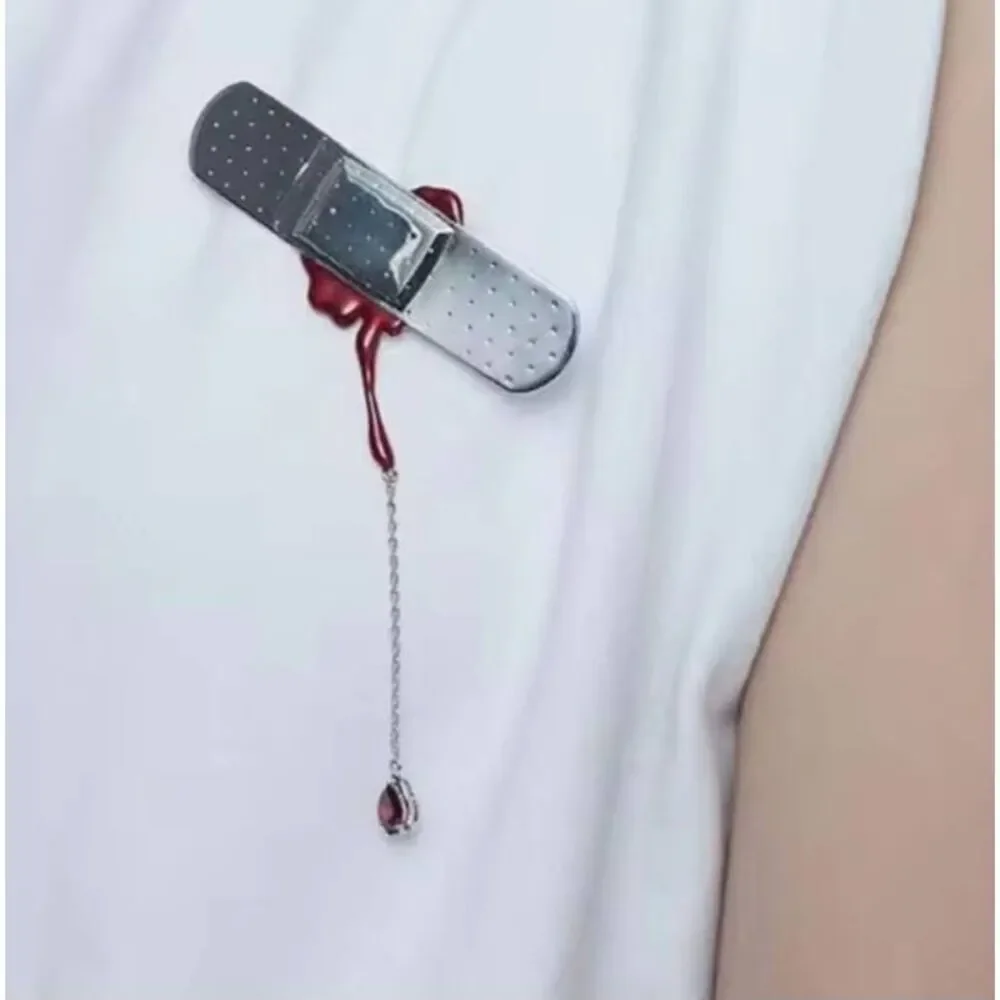 NWOT Band Aid Blood brooch pin - Picture 6 of 6